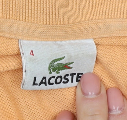 Lacoste Men's Orange Polo Shirt, Size 4, Casual Style