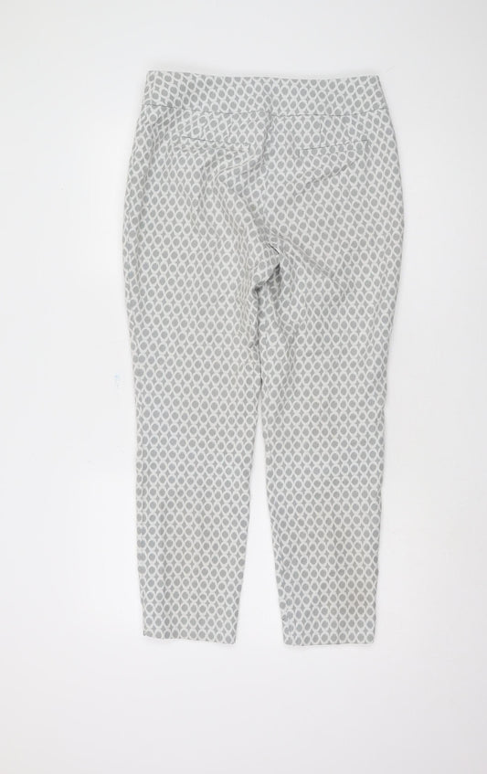 Phase Eight Women's Grey Geometric Trousers Size 12