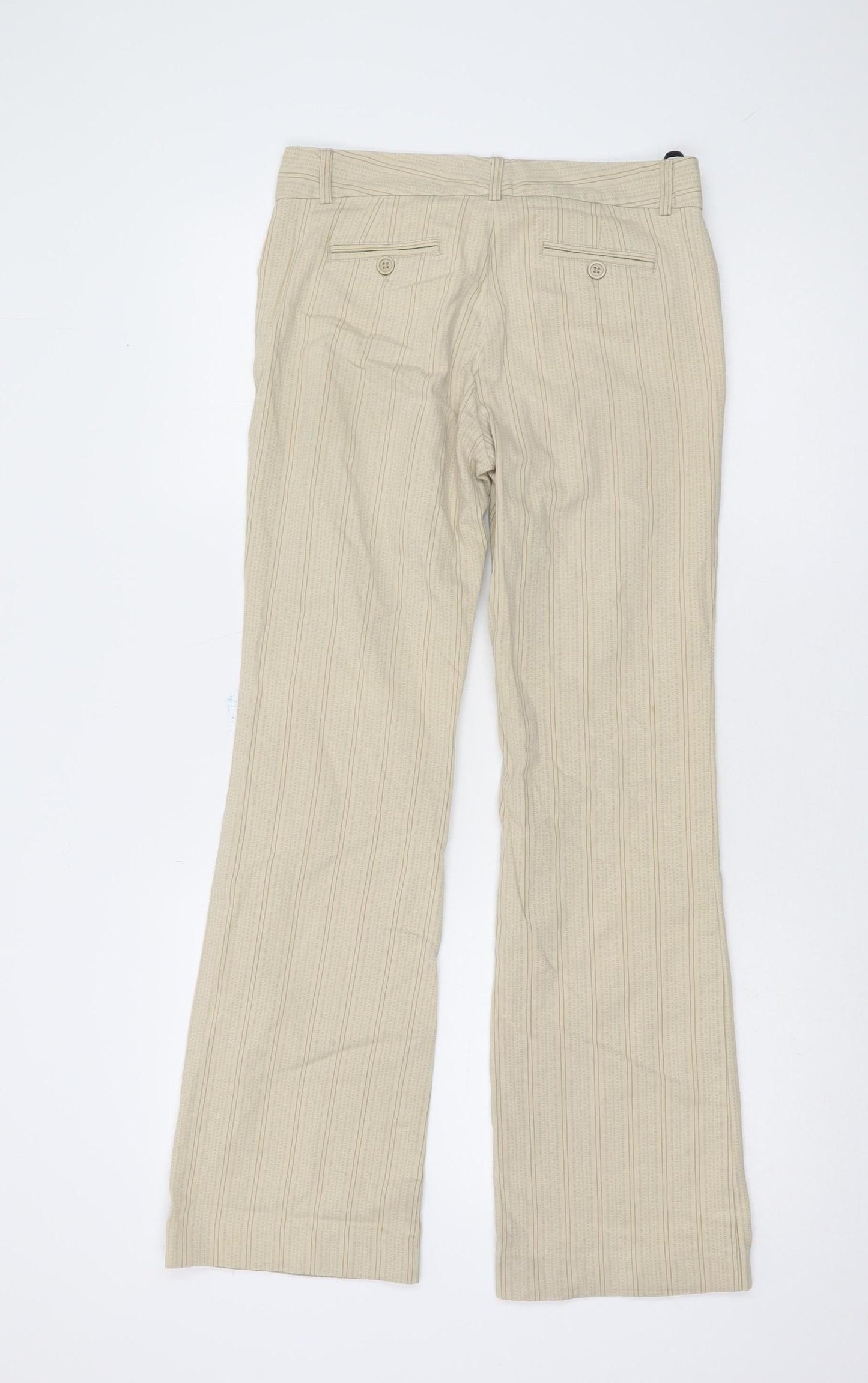 Womens UK Size 2 Gap Modern Fit Flared Beige Trousers