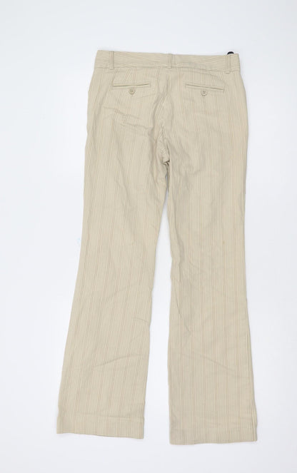 Womens UK Size 2 Gap Modern Fit Flared Beige Trousers