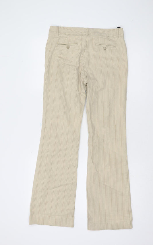 Womens UK Size 2 Gap Modern Fit Flared Beige Trousers
