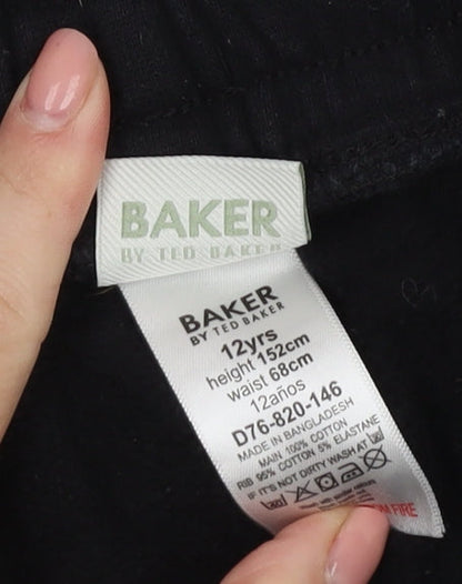 Baker by Ted Baker Boys Black Joggers 12 Years Cotton Casual
