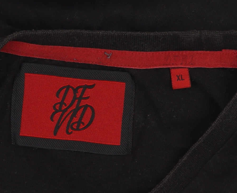 Mens UK Size XL DFND Black  T-Shirt