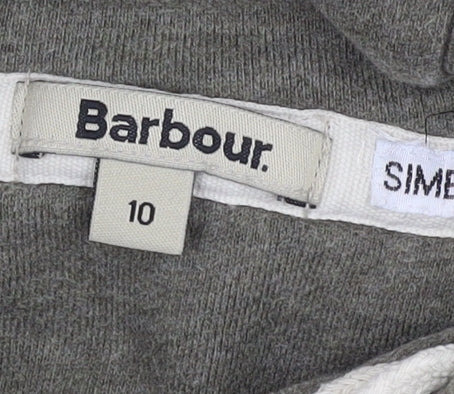 Barbour Women's Black Pullover Sweatshirt Green Size 10