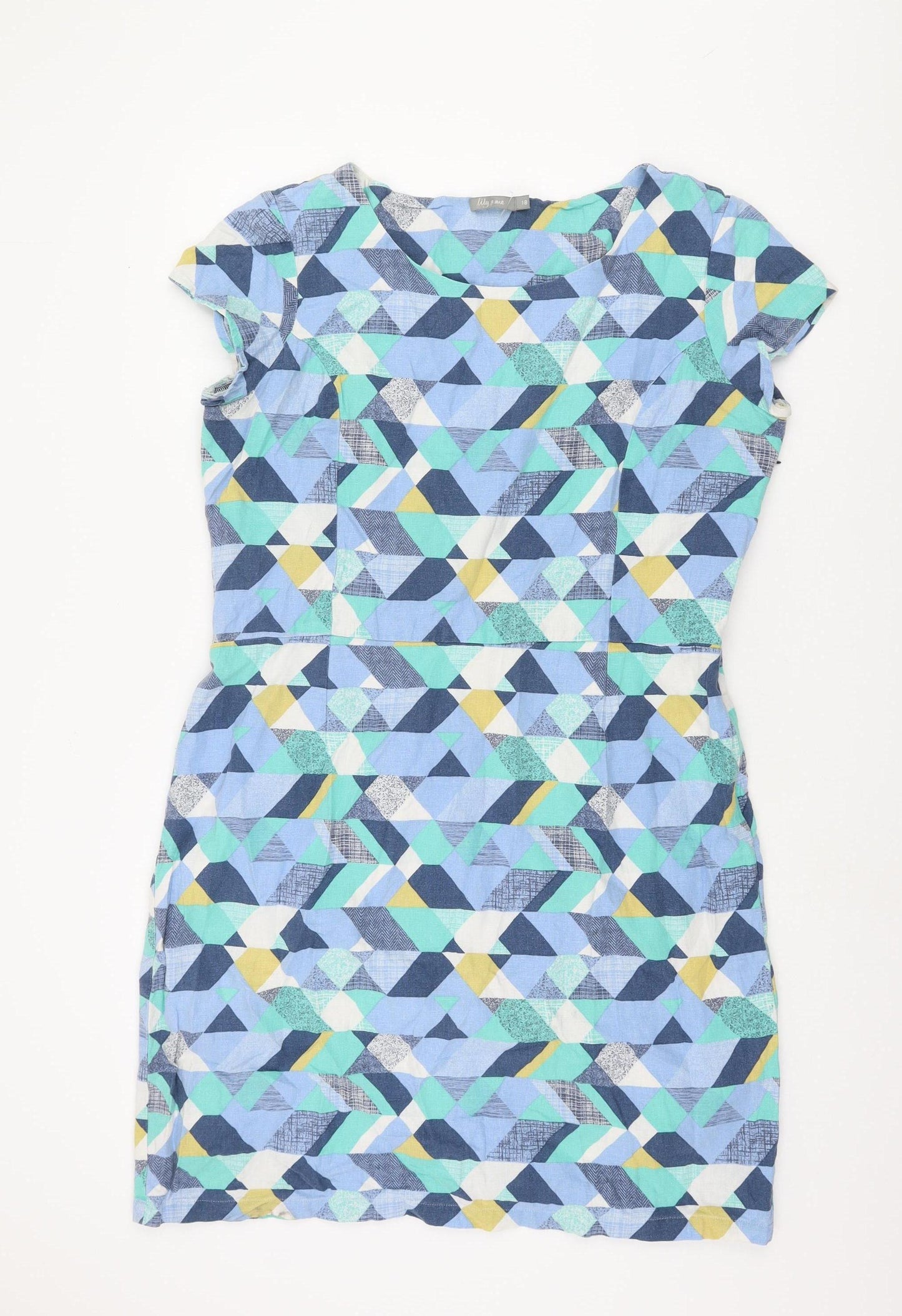 Lily & Me Women's Geometric Shift Dress Size 18
