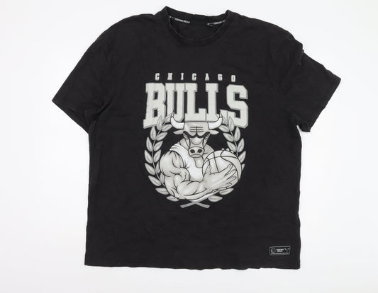 NBA Chicago Bulls Men's Black 2XL Sports T-Shirt