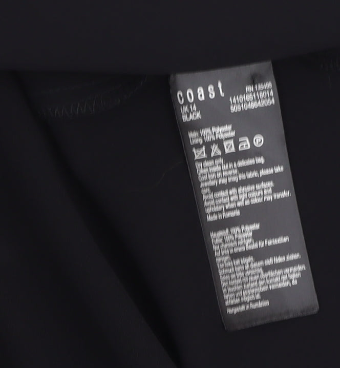 Coast Women's Black Wrap Blouse Size 14