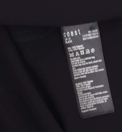 Coast Women's Black Wrap Blouse Size 14