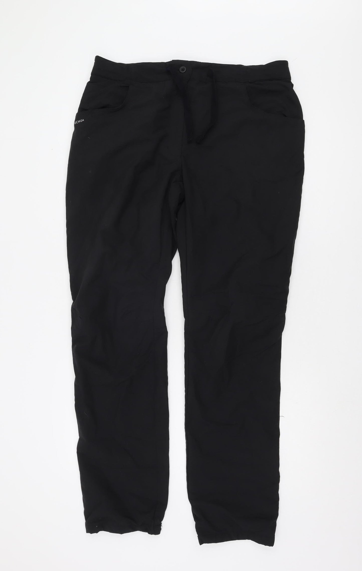 Quechua Men's Black Trousers L Size for Casual Wear