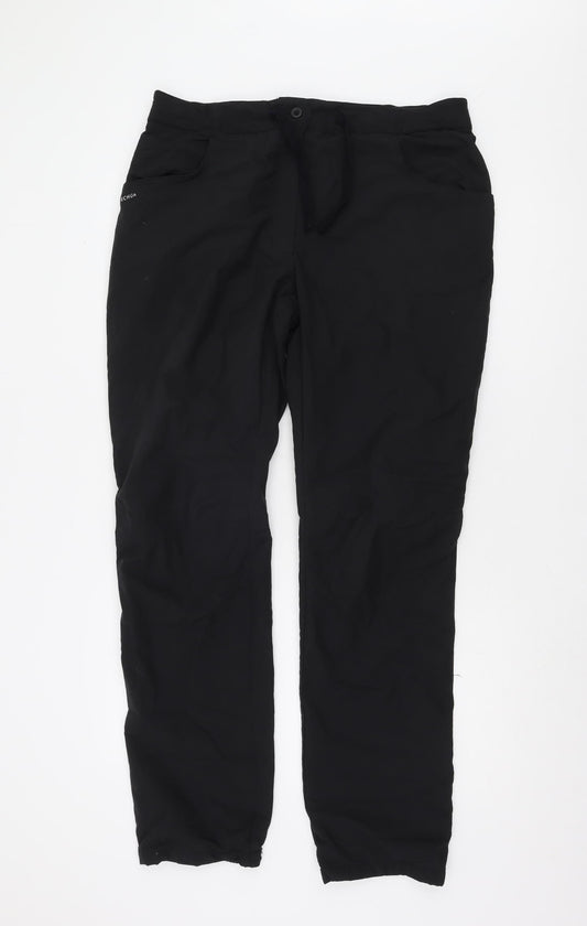 Quechua Men's Black Trousers L Size for Casual Wear