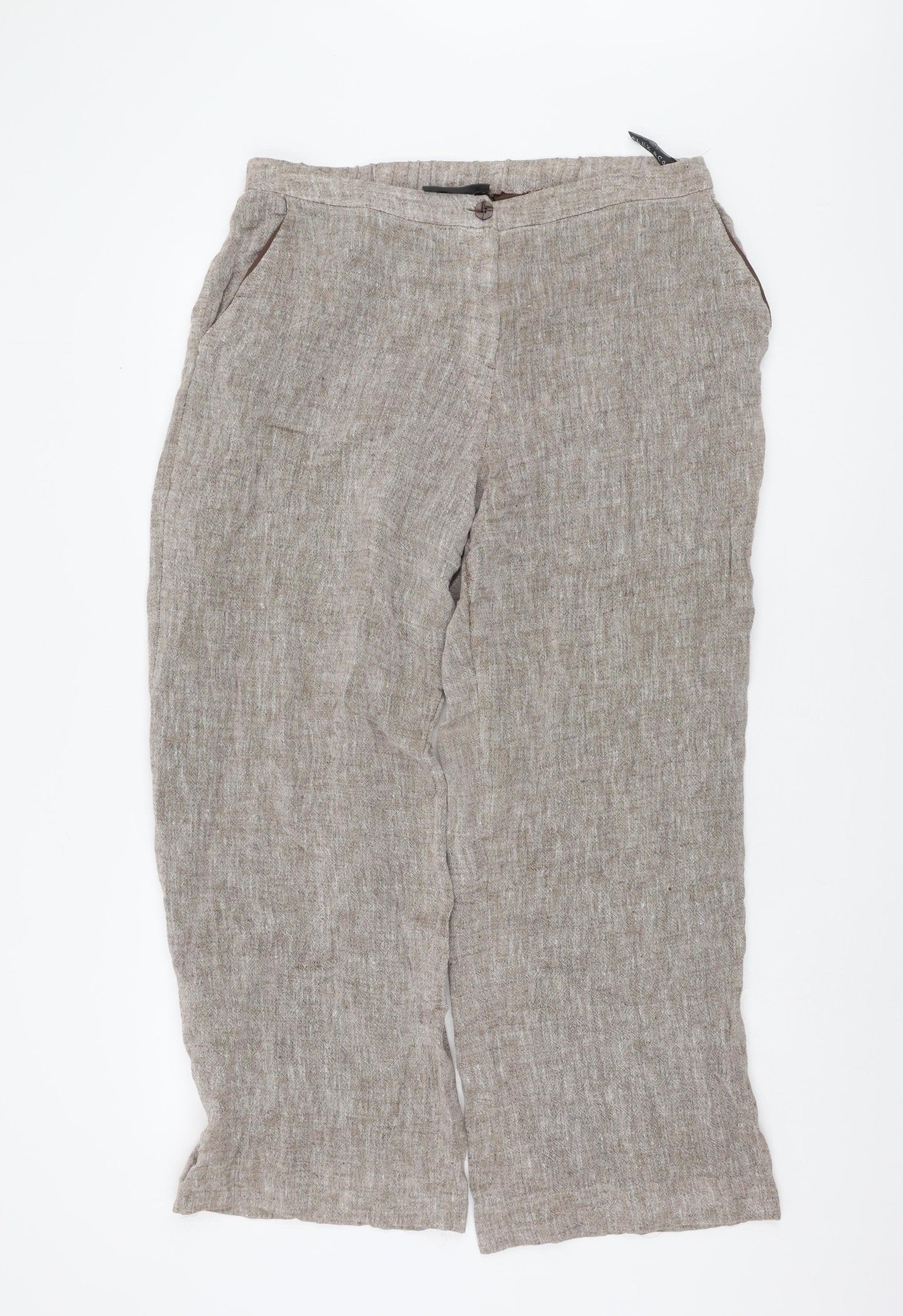 Womens UK Size 16 Alex & Co. Relaxed Fit  Brown Trousers