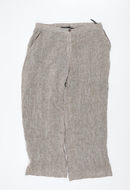 Womens UK Size 16 Alex & Co. Relaxed Fit  Brown Trousers