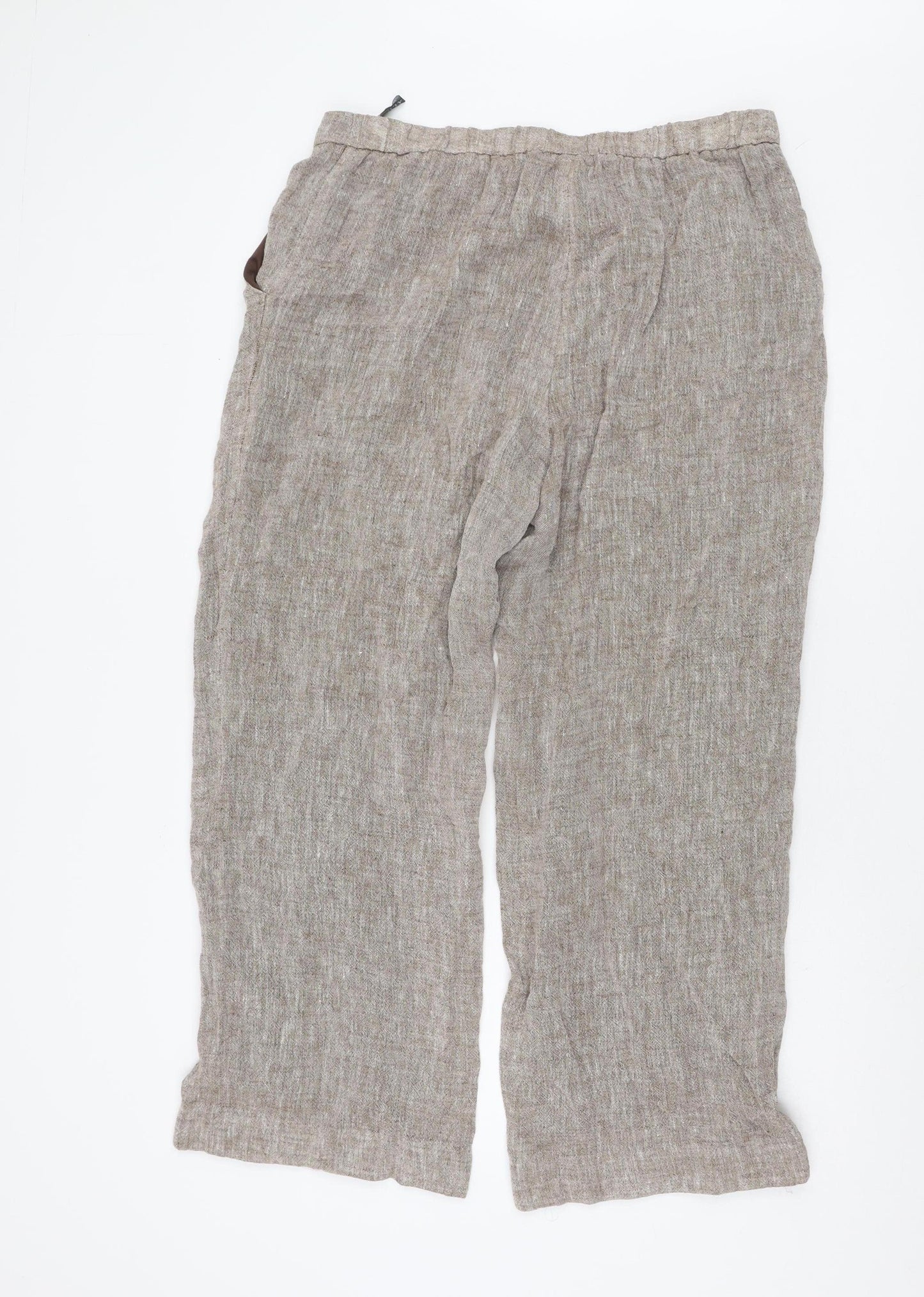 Womens UK Size 16 Alex & Co. Relaxed Fit  Brown Trousers