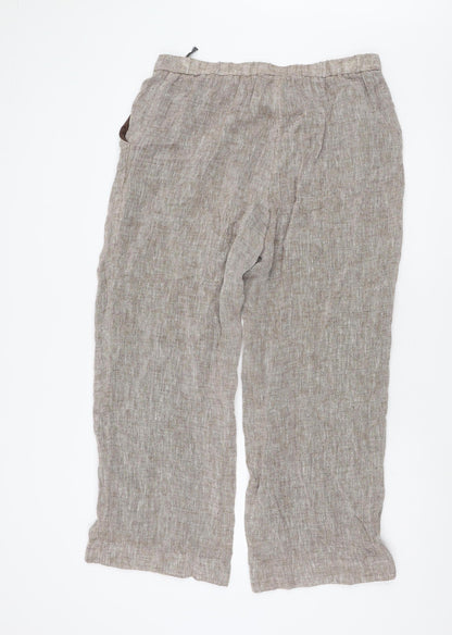 Womens UK Size 16 Alex & Co. Relaxed Fit  Brown Trousers