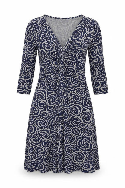 Phase Eight Women's Blue Floral Dress - Size 12