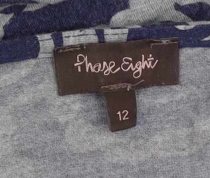 Phase Eight Women's Blue Floral Dress - Size 12