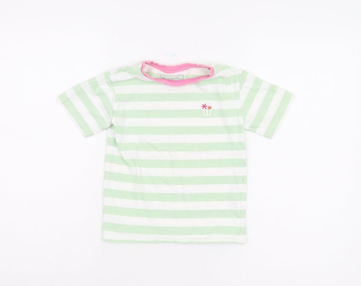 Mountain Warehouse Girls Green Striped T-Shirt 5-6 Years