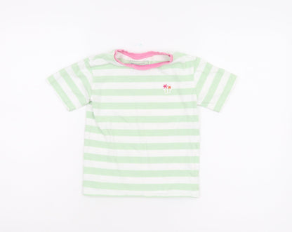 Mountain Warehouse Girls Green Striped T-Shirt 5-6 Years