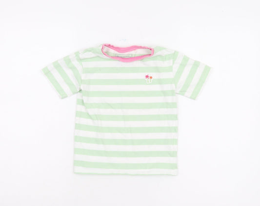 Mountain Warehouse Girls Green Striped T-Shirt 5-6 Years