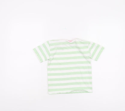 Mountain Warehouse Girls Green Striped T-Shirt 5-6 Years