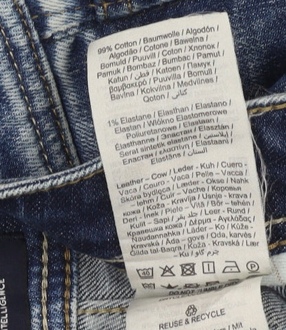 Jack & Jones Men's Blue Straight Jeans Size 38