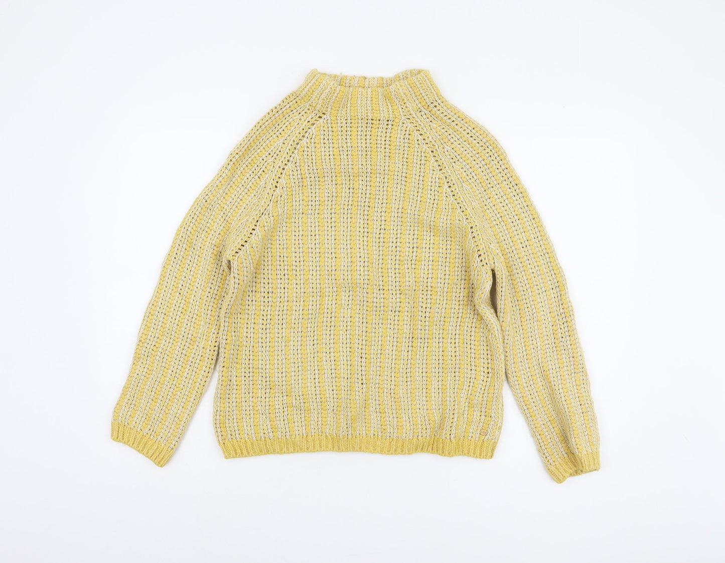Marc O'Polo Women's Yellow L Open-Knit Jumper