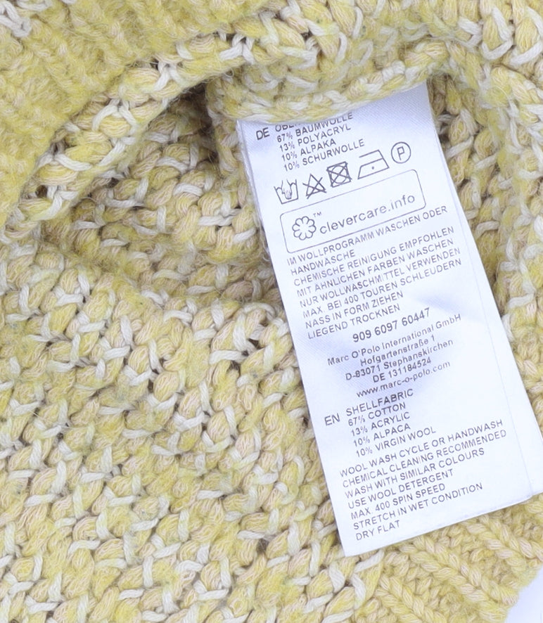 Marc O'Polo Women's Yellow L Open-Knit Jumper