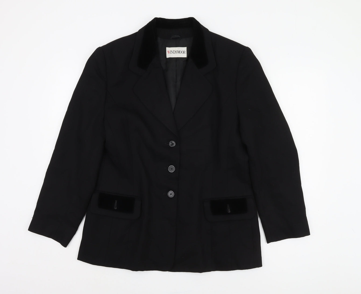 Windsmoor Women's Black Wool Blazer Size 14