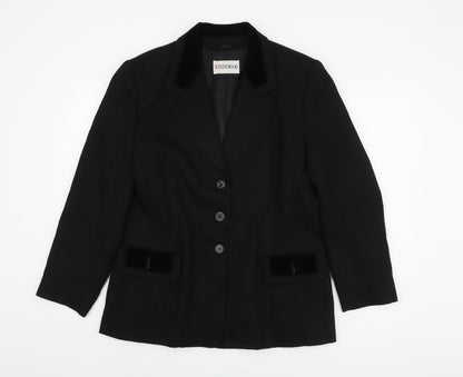 Windsmoor Women's Black Wool Blazer Size 14