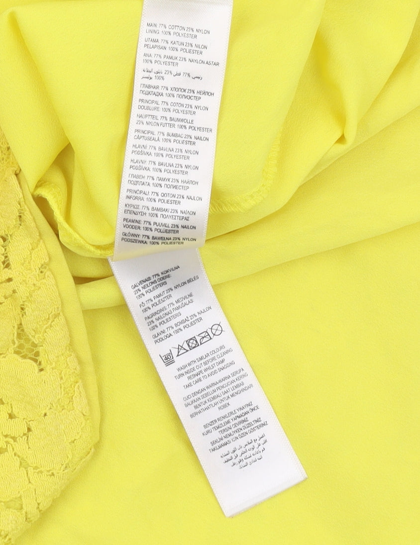 Floozie Women's Yellow A-Line Lace Dress, Size 12