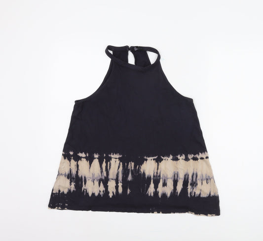 New Look Women's Black Cotton Tank Top, Size 8