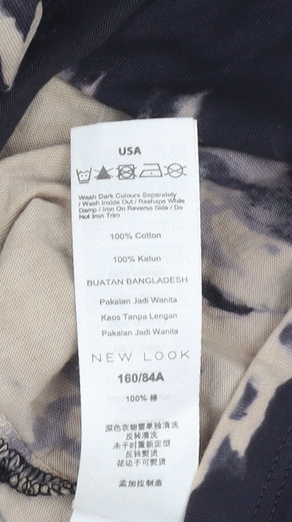 New Look Women's Black Cotton Tank Top, Size 8