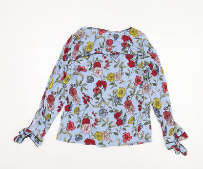 Womens UK Size 10 NEXT Blue Basic Blouse