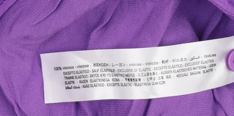 Womens UK Size 2 Bershka Purple Wrap