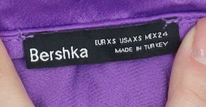 Womens UK Size 2 Bershka Purple Wrap