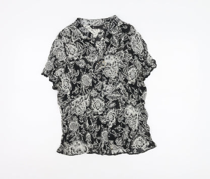 Womens UK Size 18 BHS Black Basic Blouse