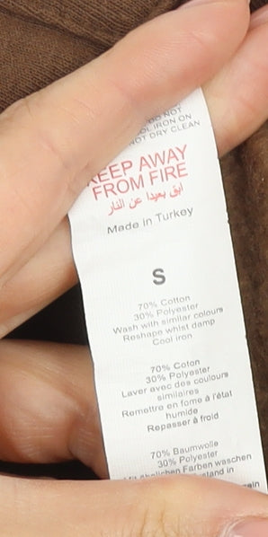 Boohoo Women's Brown Sweat Shorts - Size S