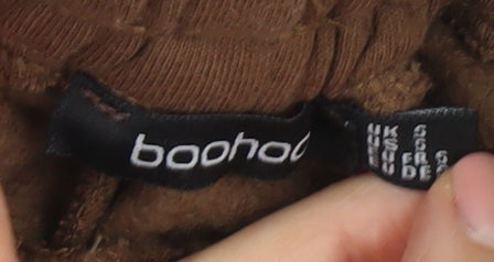 Boohoo Women's Brown Sweat Shorts - Size S