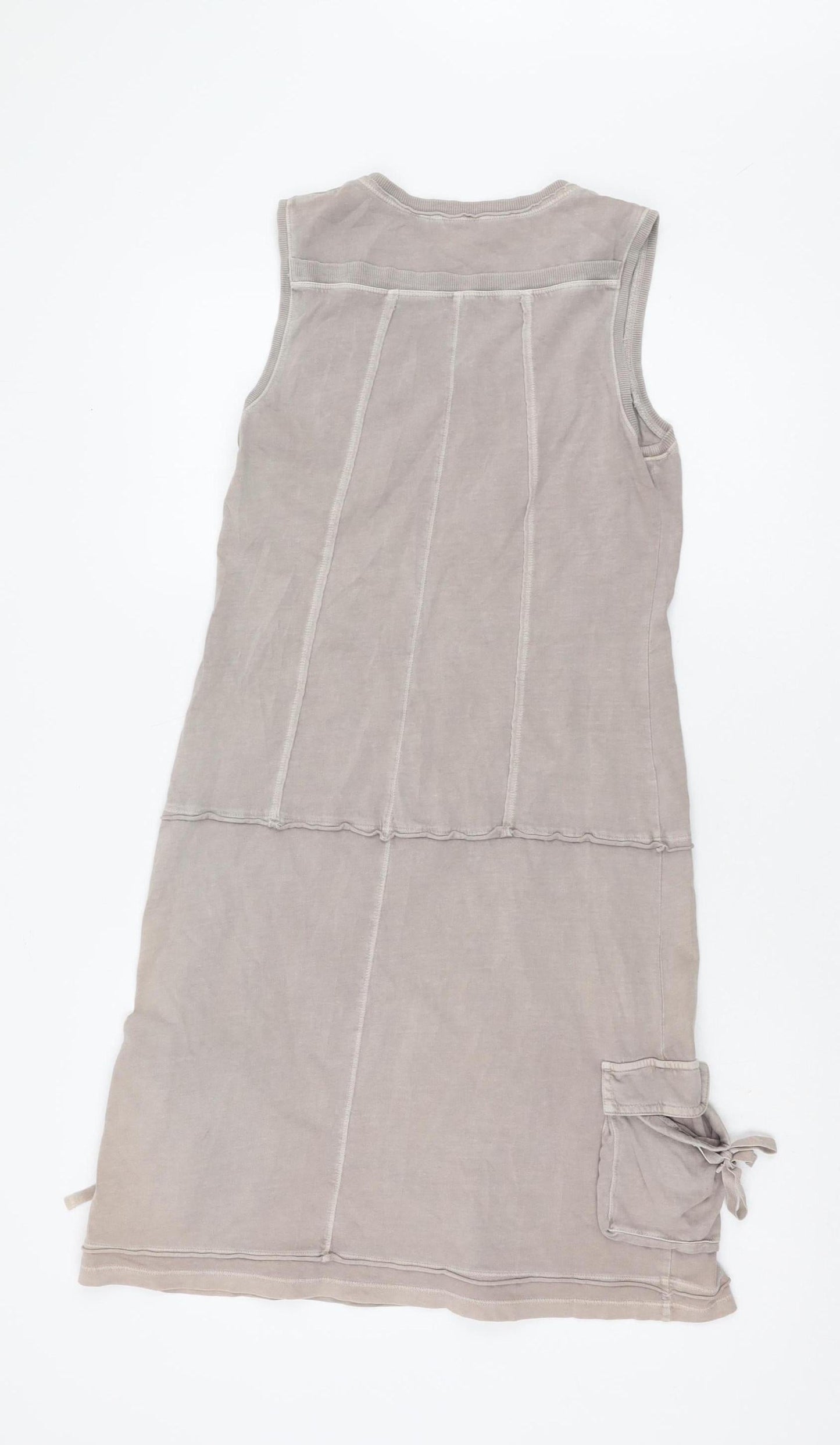 Sandwich Women's Grey Sleeveless V-Neck Dress S