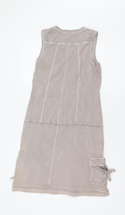 Sandwich Women's Grey Sleeveless V-Neck Dress S