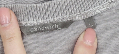 Sandwich Women's Grey Sleeveless V-Neck Dress S