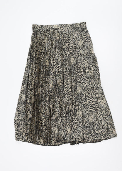 Oasis Women's Multicoloured Pleated Skirt - Size 10