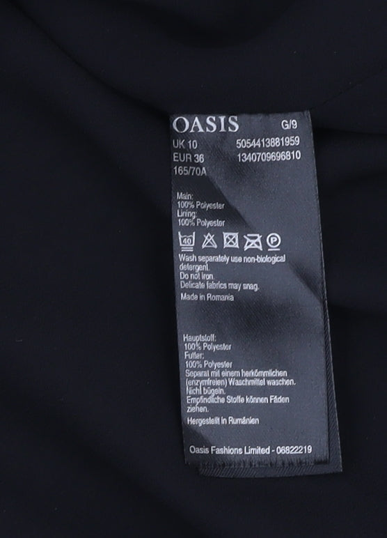 Oasis Women's Multicoloured Pleated Skirt - Size 10