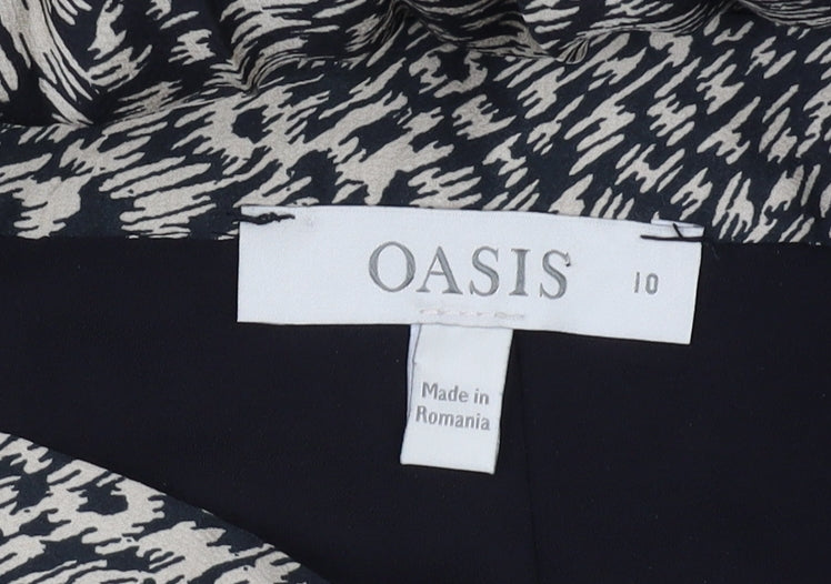 Oasis Women's Multicoloured Pleated Skirt - Size 10