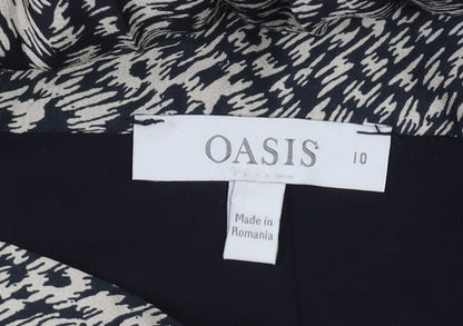 Oasis Women's Multicoloured Pleated Skirt - Size 10