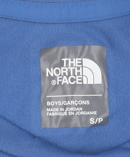 The North Face Boys Blue T-Shirt S Quick Dry Logo