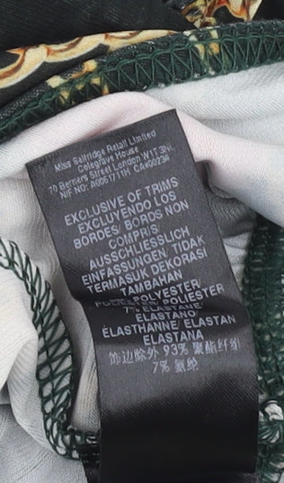 Miss Selfridge Women's Black Floral Bodysuit Size 6