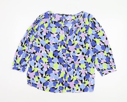 Womens UK Size 10 Marks and Spencer Multicoloured Basic Blouse