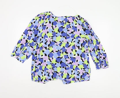 Womens UK Size 10 Marks and Spencer Multicoloured Basic Blouse
