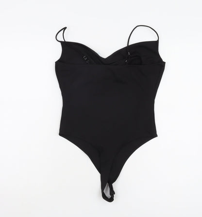 New Look Women's Black Cowl Neck Bodysuit Size 10
